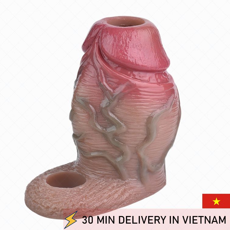 Silicone Penis Sleeve Hollow Extension Ring Enhancer 