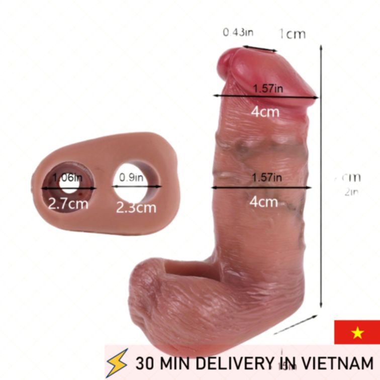 Silicone Hollow Sleeve Cock Ring Enhancer Boost 