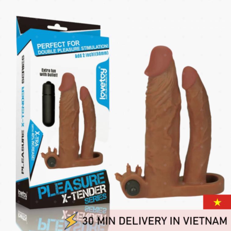 Double Sleeve Vibrating Extension Real Boost 