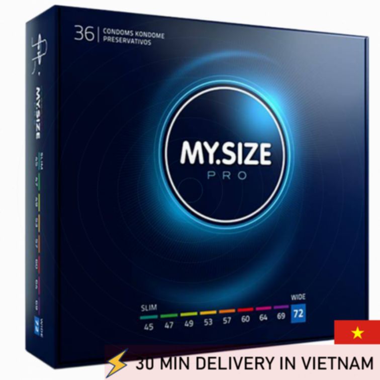 Large Size Condoms MySize Pro 72 Comfort Fit 