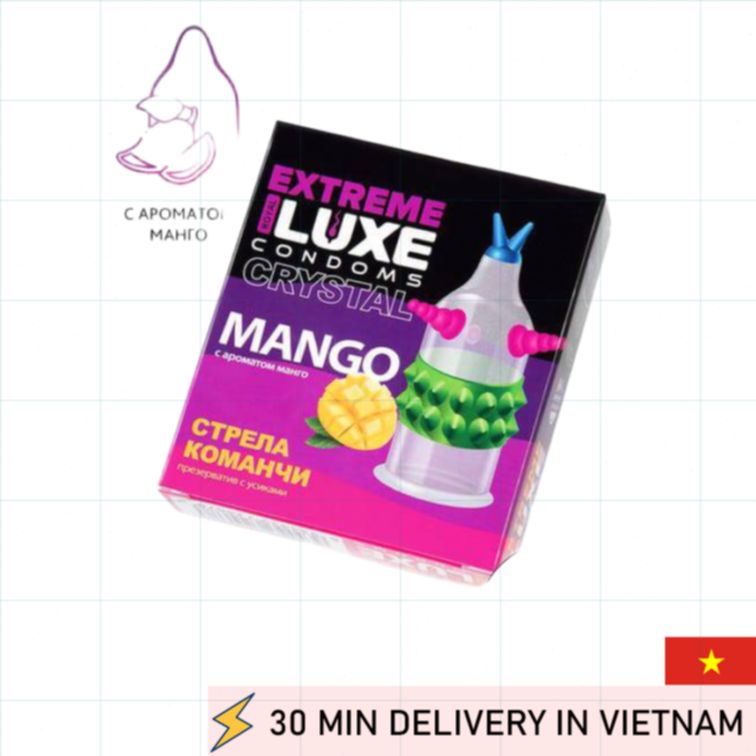Luxe Extreme Mango Condoms Ultra Stimulating Feel 
