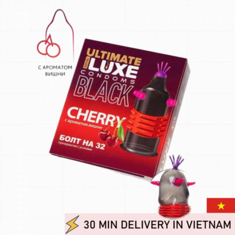 Stimulating Condom Black Cherry Enhanced 