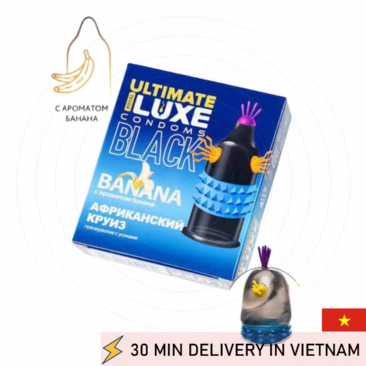 Stimulating Condom Banana Flavor Extra Feel 