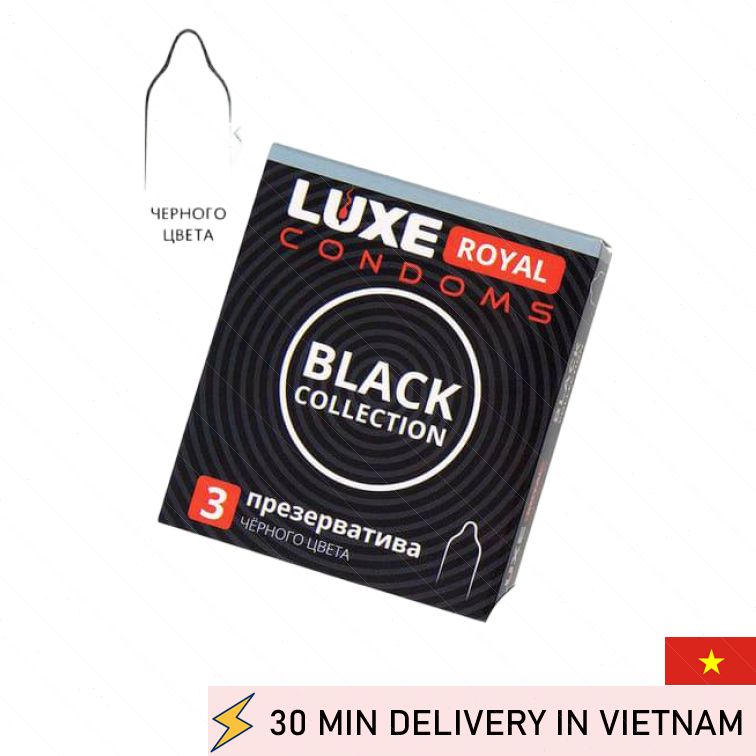 Luxury Black Condoms 3 Pack Smooth Fit 