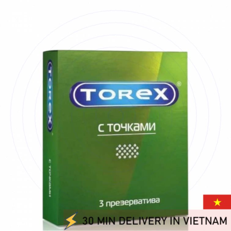 Torex Textured Condoms 3 Pack Extra Stimulating Dots 