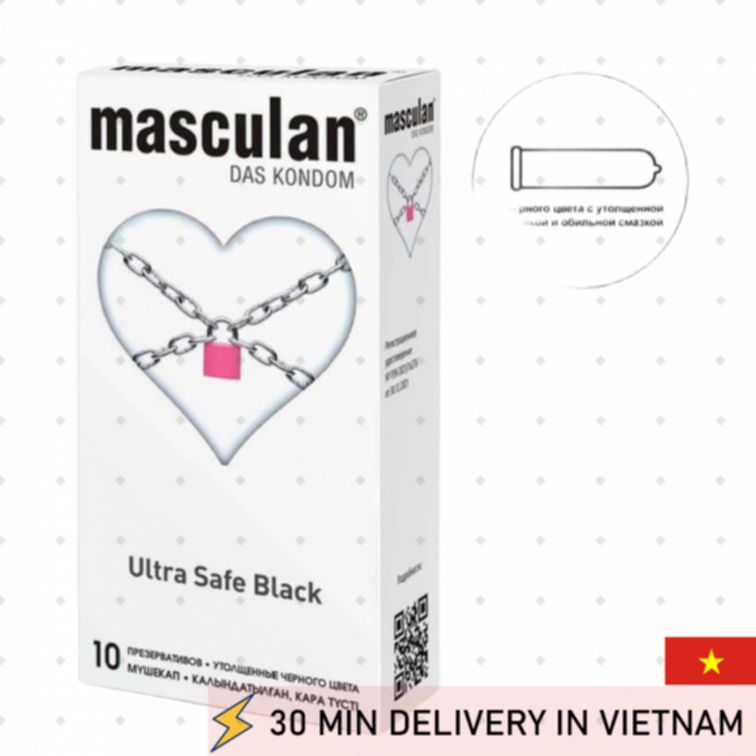 Thick Condoms Masculan Ultra Safe Black Pack 