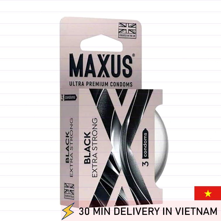 Maxus Extra Strong Condom Black Durable Safe Pack 