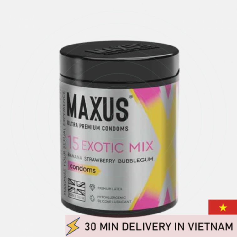 Maxus Exotic Mix Condoms Flavor Color 15 Pack 
