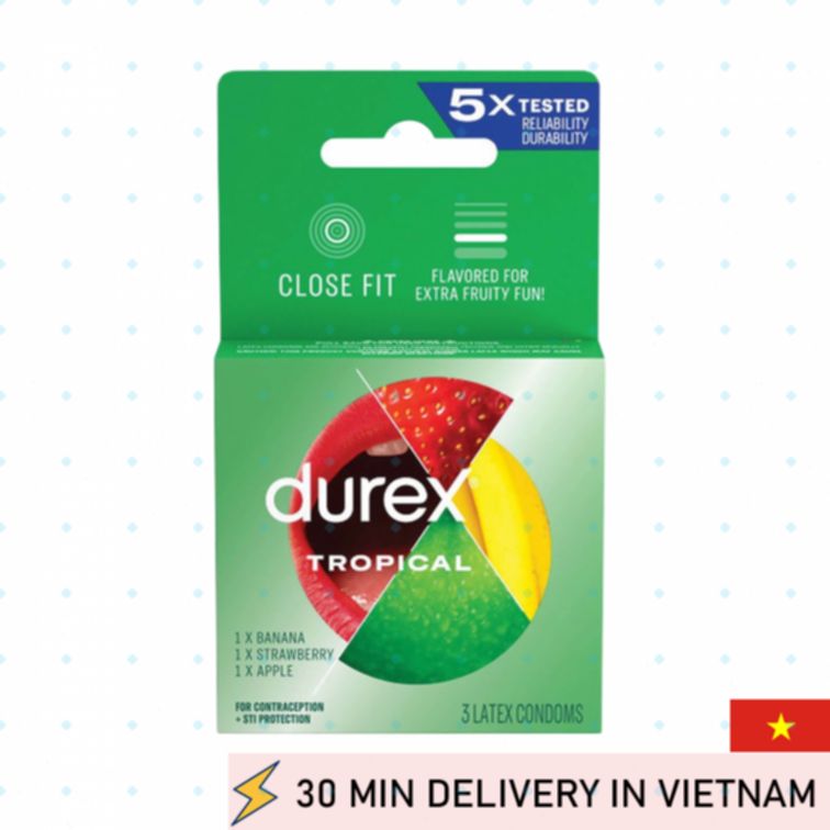 Tropical Flavor Condoms Smooth Sensual Experience 