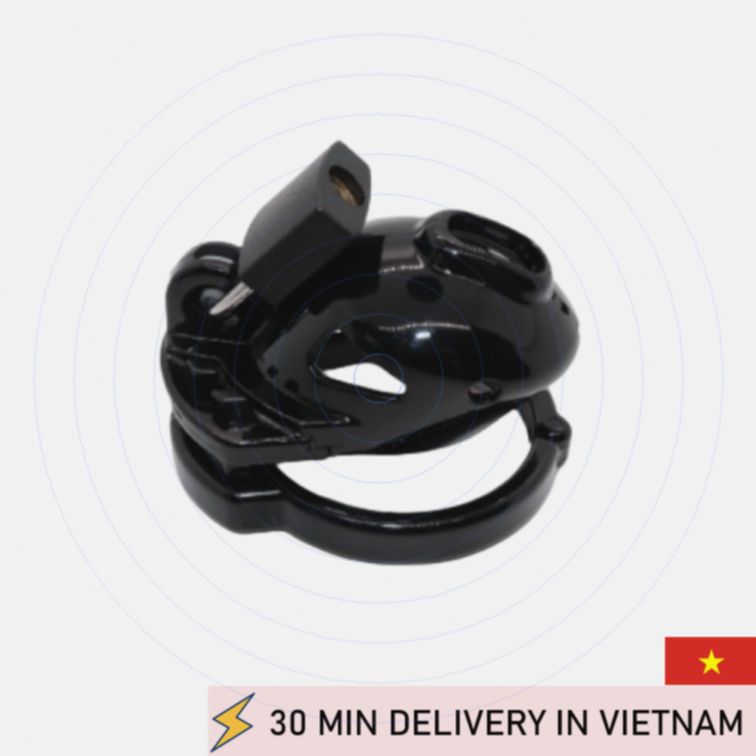 Mini Chastity Lock Vice Black Tight Secure Fit 