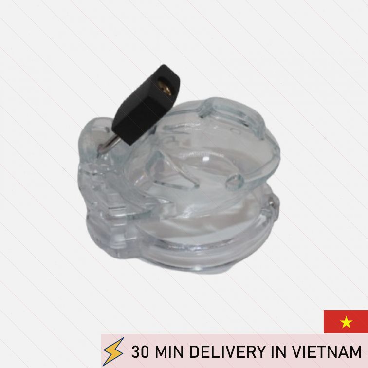Locked in Lust Vice Micro Chastity Cage Clear 