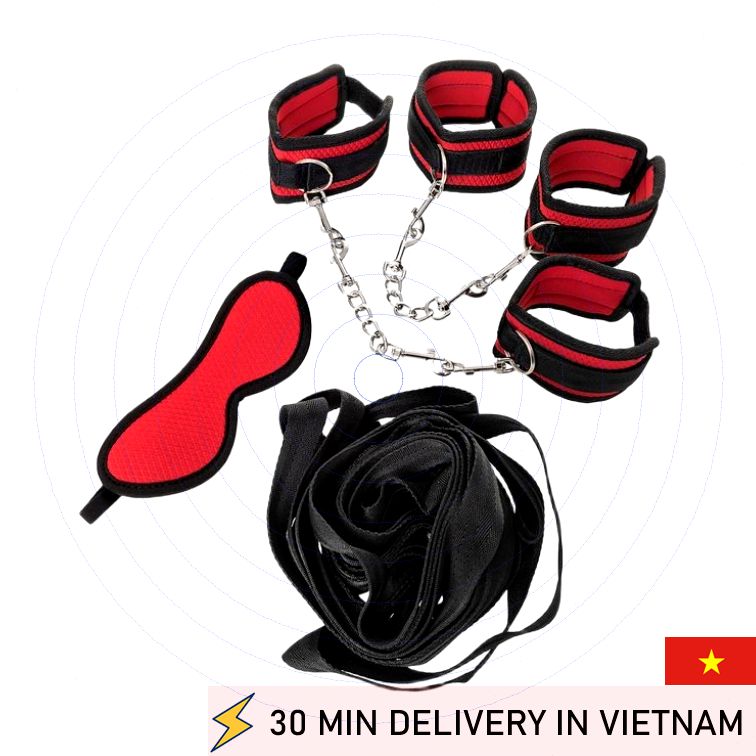 Anonymo BDSM Bondage Kit Black Red Seductive Play 