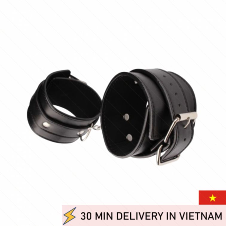 Classic Handcuffs Black Durable BDSM Control Play 