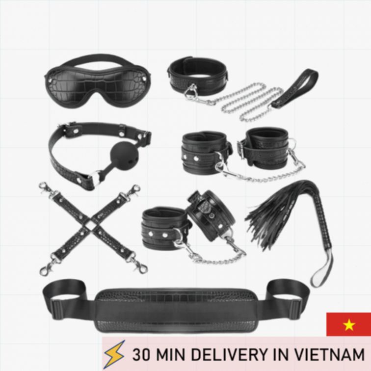 Complete BDSM Kit 8 Piece Black Temptation 