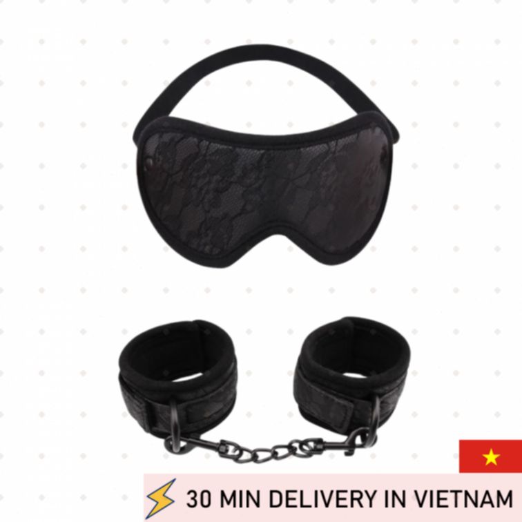 Black Bondage Set Temptation Seductive Restraint Kit 