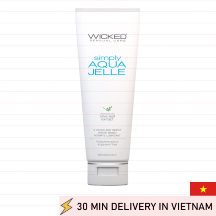 Water Based Lube Wicked Aqua Jelle smooth long 
