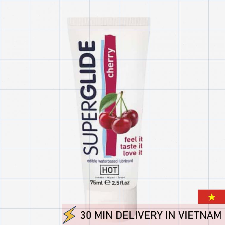 Oral Lube Cherry Hot Superglide tasty smooth 75ml 