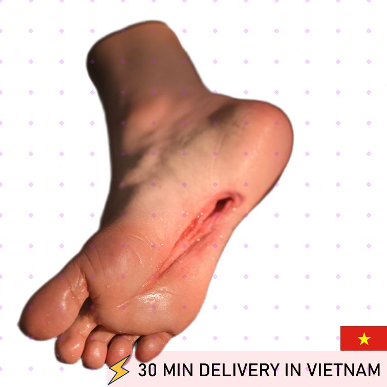 Silicone foot fetish masturbator realistic footjob toy 