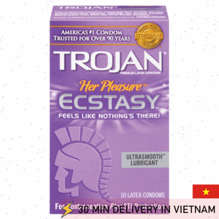 Trojan Her Pleasure Condoms Ribbed Enhanced Sensation 