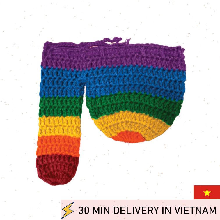 Rainbow Willy Warmer Fun Cozy Adult Gift 