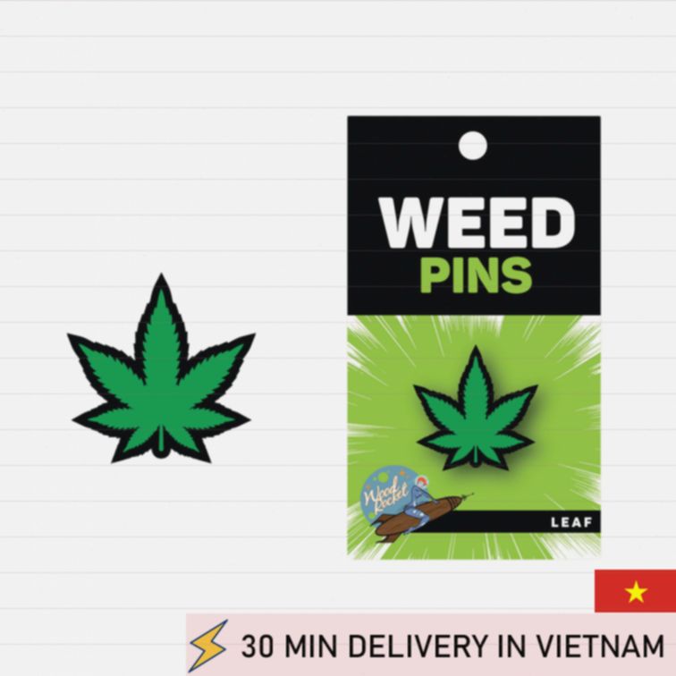 Marijuana Leaf Pin Cute Stylish Accessory 