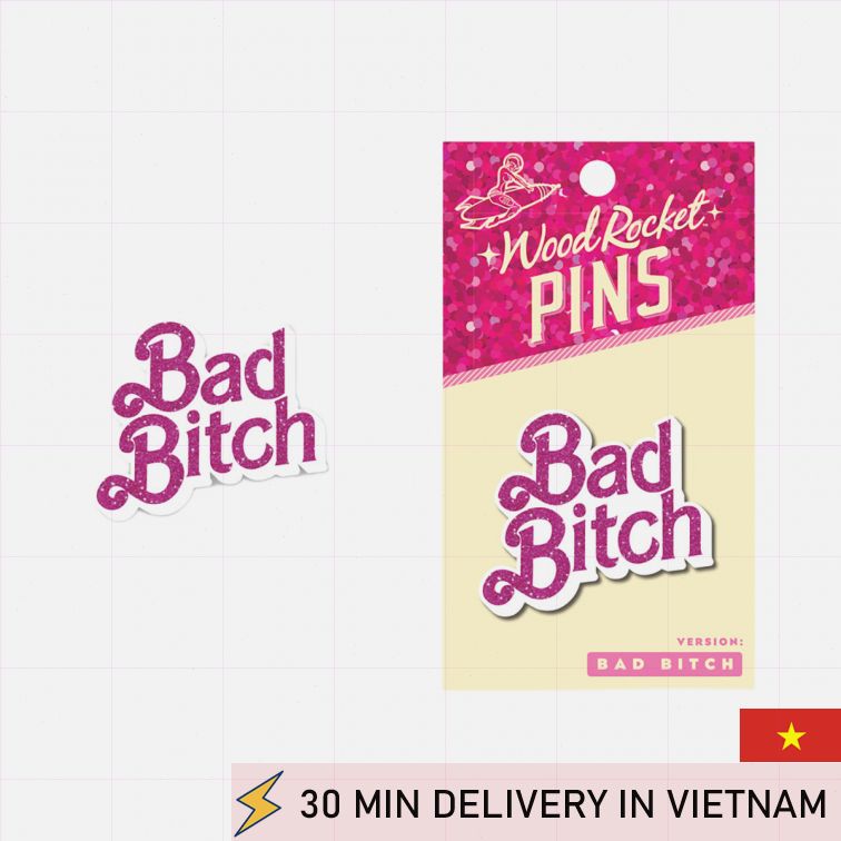 Bad Bitch Enamel Pin Barbie Core Style Accessory 